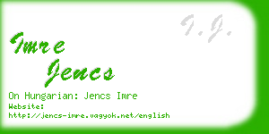 imre jencs business card